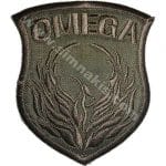 Omega nakış işleme arma 7x8 cm