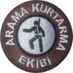 iş güvenliği arama kurtarma ekibi nakış kol ve göğüs için arma patch 8x8