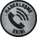 Telsiz Telefon haberleşme ekibi nakış kol ve göğüs için arma patch 8x8 cm