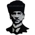 Atatürk resmi nakış işleme arma pec 5,5x8 cm