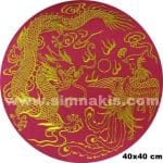 Ejderha Gold iple nakış işleme 40x40 cm