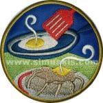 Yumurta kahvaltı nakış işleme arma patch 9x9 cm