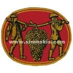 üzüm salkımı nakış işleme arma patch 8x10 cm