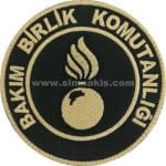 Bakım birlik komutanlığı 9x9 cm nakış işleme arma patch