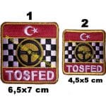 Tosfed Logo Nakış işleme Arma Patch 4,5x5 cm 6,5x7 cm