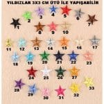 Beş Köşeli Yıldız Nakış işleme Arma Patch 3.5x3.5 cm