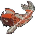 Balık nakış işleme arma patch peç 30x27 cm