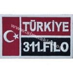 Türkiye 311.Filo Nakış işleme arma patch peç 5x8 cm