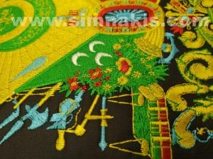 Osmanlı Devlet Arması Tuğrası Nakış işleme Arma Patch 12X14 cm ve 22x26 cm - Görsel 5