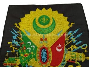 Osmanlı Devlet Arması Tuğrası Nakış işleme Arma Patch 12X14 cm ve 22x26 cm - Görsel 2