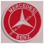 Mercedes Nakış İşleme Arması Kırmızı 8x8 cm