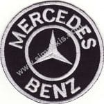 Mercedes Benz Nakış İşleme Arması Siyah 8x8 cm