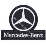 Mercedes Benz Nakış İşleme Arma Siyah 10x8 cm