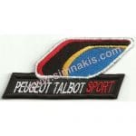 Peugeot Talbot Sport Nakış İşleme Arması 10x4,5
