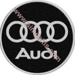 Audi Nakış İşleme Arması Siyah Beyaz 8x8 cm