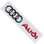 Audi Nakış İşleme Arması Beyaz Kırmızı 9x2.5 cm