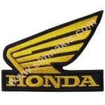 Honda nakış işleme arma patch siyah sarı 11x9 cm 26,5x22,5 cm