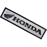 Honda Nakış İşleme Arması Gri kumaş siyah işleme 3x11 cm
