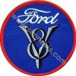 Ford V8 Nakış İşleme Arma patch peç Mavi 8x8 cm