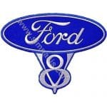 Ford V8 Nakış İşleme Arma Mavi 8,5x6 cm