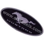 Ford Mustang Siyah Nakış İşleme Arması 11x4,5 cm