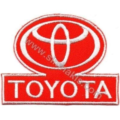 Toyota Nakış İşleme Arma Amblemi Kırmızı 7x6 cm