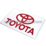Toyota Nakış İşleme Arma Amblemi Beyaz 8x5 cm