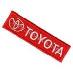 Toyota Yazısı Nakış İşleme Arması Amblemi Kırmızı 9x2,5 cm