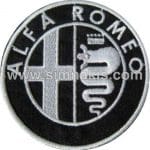 Alfa Romeo Nakış İşleme Arması Amblemi Siyah 9x9 cm