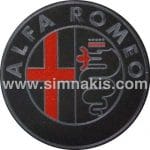 Alfa Romeo Nakış İşleme Arması Amblem Siyah 9x9 cm