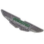 Aston Martin Nakış İşleme Arması Amblemi Gri 13x3 cm