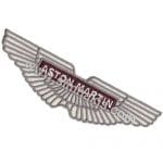 Aston Martin Nakış İşleme Arması Amblemi Beyaz 13x3 cm