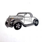 Cadillac Otomobil Nakış İşleme Arması Beyaz 15x8 cm