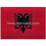 Albania Nakış İşleme Bayrak 8x5 cm