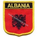 Albania Nakış İşleme Bayraklar 8x6,5 cm