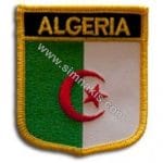 Algeria Nakış İşleme Bayraklar 8x6,5 cm