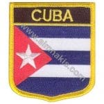 Cuba Nakış İşleme Bayrak arma patch peç  8x6.5 cm