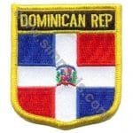 Dominica Republic Nakış İşleme Bayrak 8x6,5