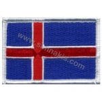Iceland Nakış İşleme Bayrak 8x5