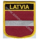 Latvia Nakış İşleme Bayrak 8x6,5