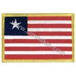 Liberia Lübnan Nakış işlemeli patch bayrak 5x8 cm