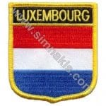Luxembourg Nakış İşleme Bayrak 8x6,5