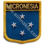 Micronesia Nakış İşleme Bayrak 8x6,5