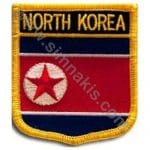 North Korea Nakış İşleme Bayrak 8x6,5