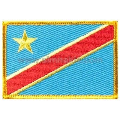 Republic Of The Congo Nakış İşleme Bayraklar 8x5