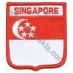 Singapore Nakış İşleme Bayrak 8x6.5 cm