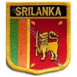 Sri Lanka Nakış İşleme Bayrak 8x6.5 cm