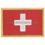 Switzerland Nakış İşleme Bayraklar 8x5