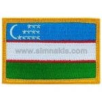 Uzbekistan Nakış İşleme Bayraklar 8x5