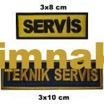 Teknik Servis yazısı nakış işleme arma patch servisler 3x8 cm & 3x10 cm